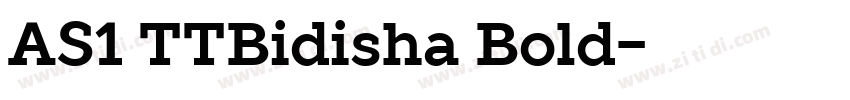AS1 TTBidisha Bold字体转换